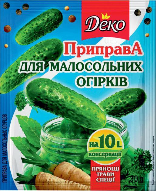 Приправа для малосьольних огірків Деко 30г